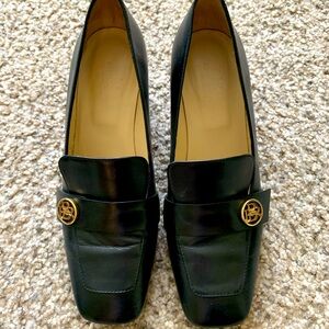 Heeled Leather Loafers